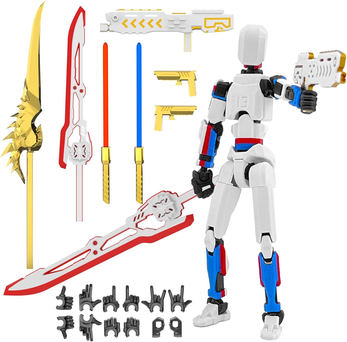 Figura de acción T13, multicolor, con sable láser, modelo T13