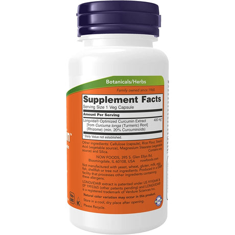 Suplemento curcumina optimizada con 400 mg vegetarianas 50un