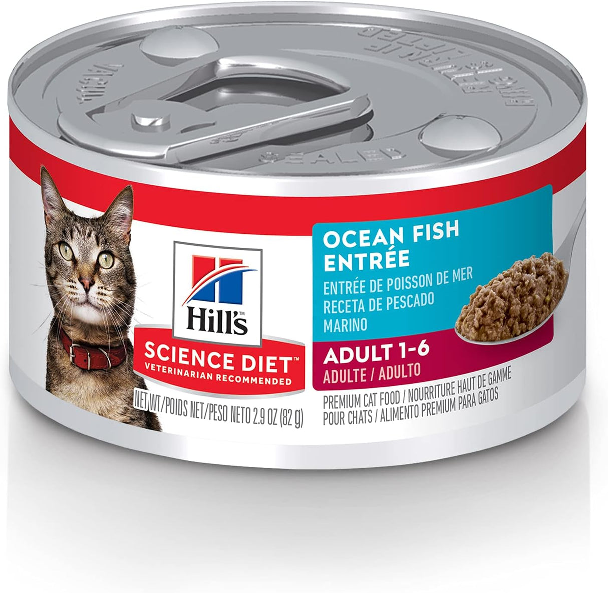 Alimento húmedo para gatos receta de pescado de océano