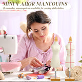 10 Pzs Maniquí Miniatura para Costura 1/4 Tamaño