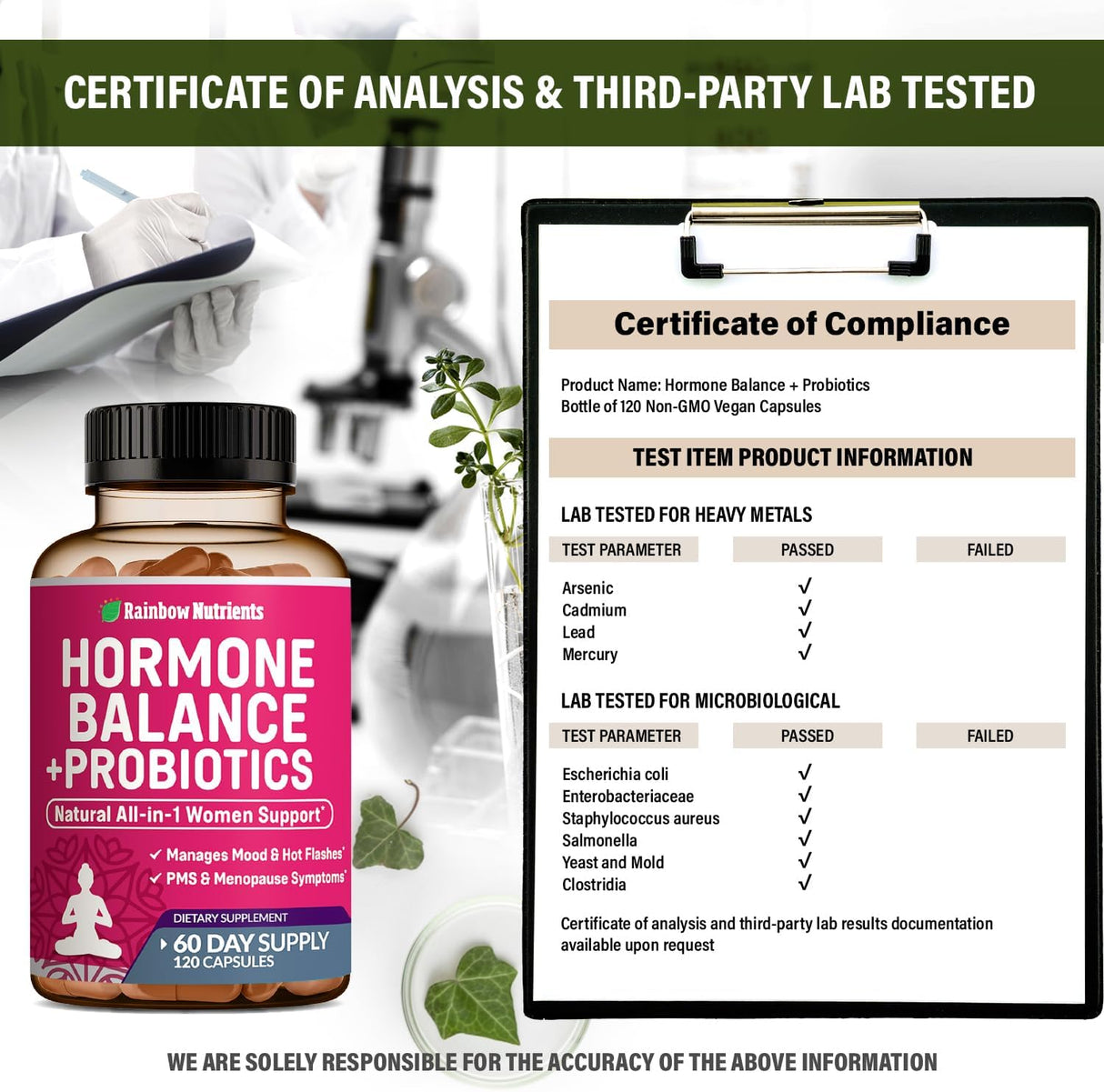 Suplemento Alivio natural para la menopausia sofocones