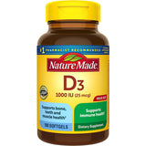 Suplemento Vitamina D3 180 cáp vitamina D 1000 IU (25 mcg)