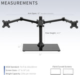 Soporte de Tres Monitores VIVO, Ajustable, STAND-V003FG