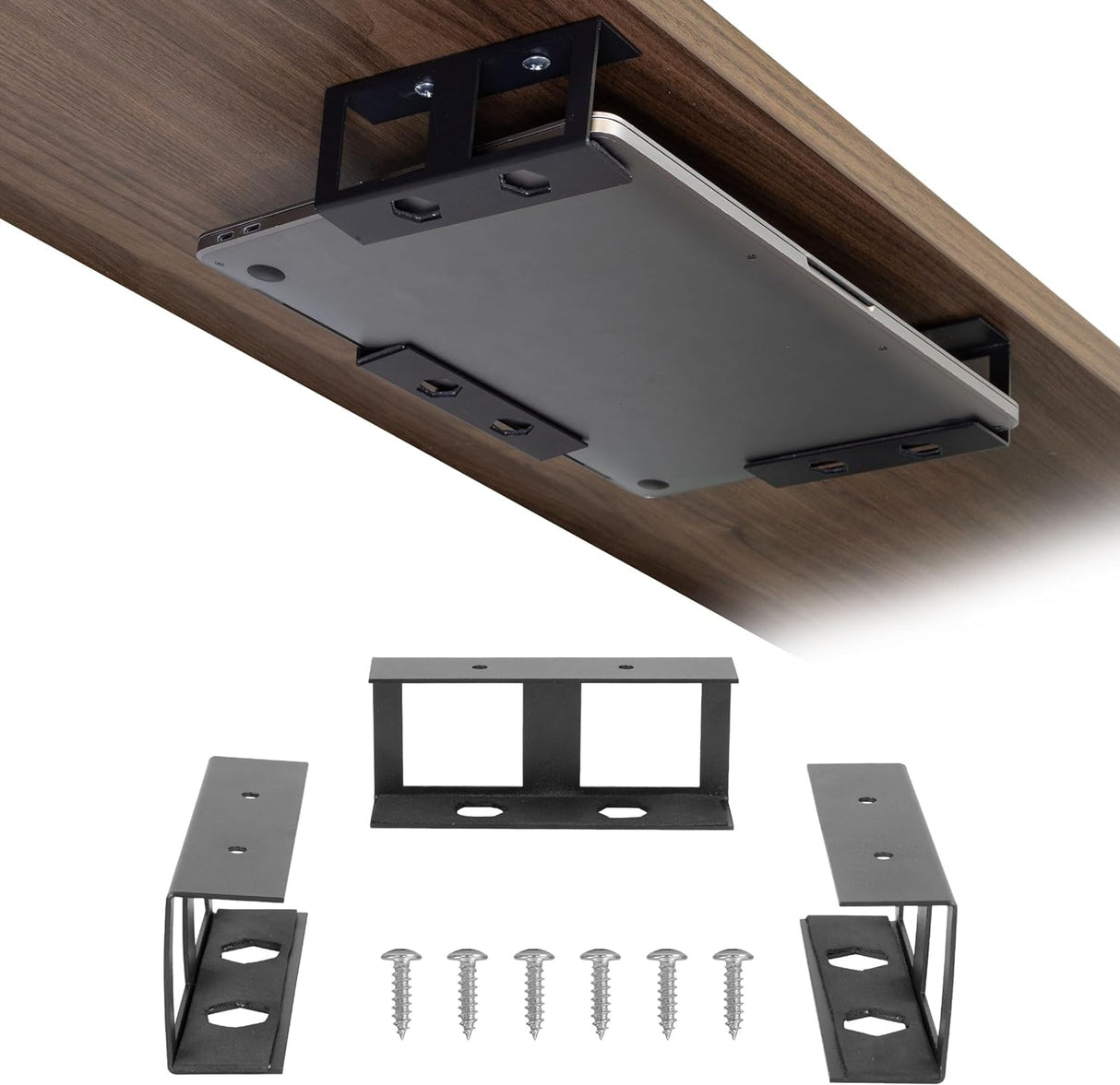 Soporte para computadora portátil debajo del escritorio