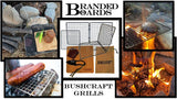 Parrilla de BBQ portátil, tabla de bambú y kit de supervivencia