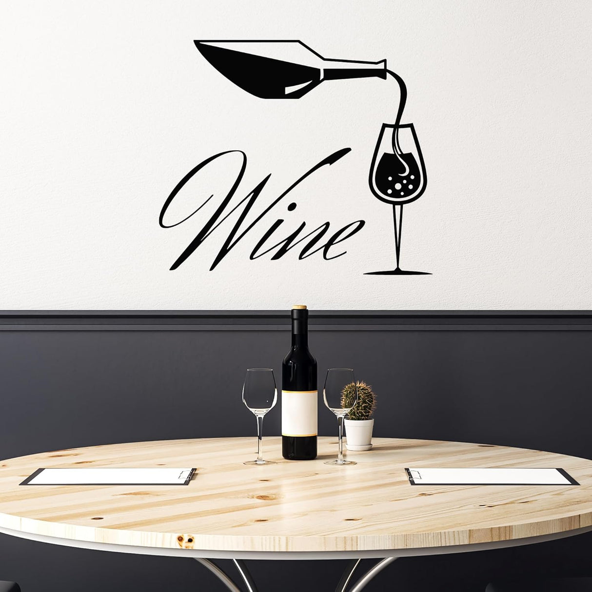 Vinilo Decorativo Cocina Botella Vino Café Restaurante g4912
