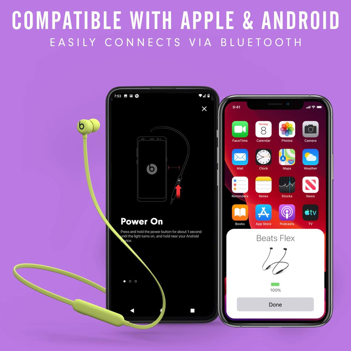 Auriculares Inalámbricos Beats Flex - Beats, 12h, Bluetooth Clase 1