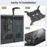 Soporte de TV de techo plegable, manual, ajustable, 23-55