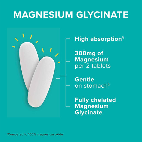 Suplemento de Magnesio Qunol 300mg, 90 Tabletas Cheladas