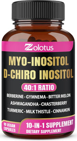 Zolotus Inositol 40:1 con Mezcla de Hierbas - 90 Cápsulas