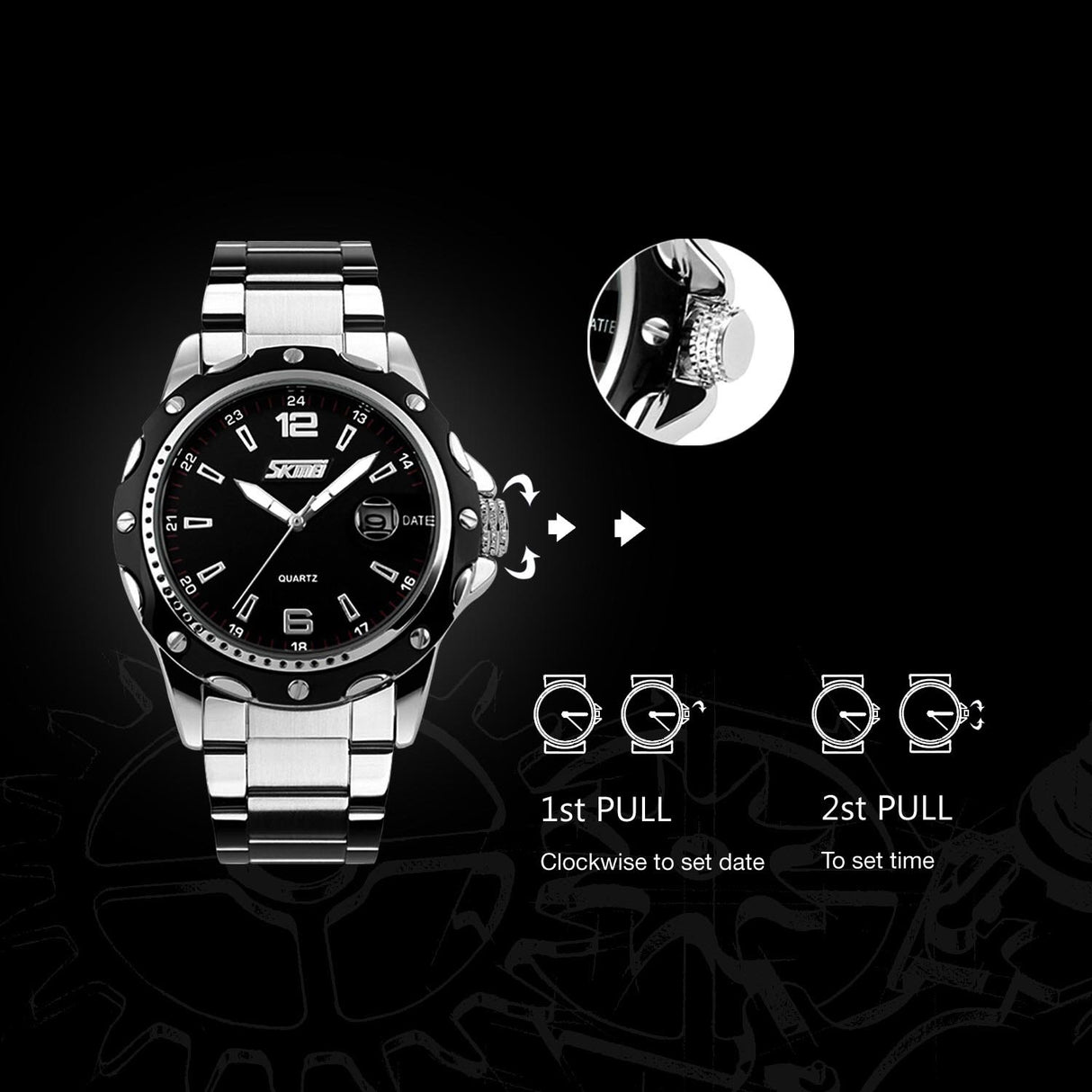 Banda de acero inoxidable para hombre