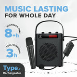 Amplificador de Voz Bluetooth 5.3 Microfono Inalambrico S95