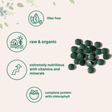 Suplemento orgánico de espirulina, 3000 mg por porción  720u