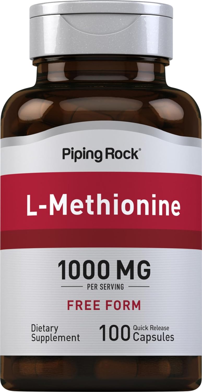 Suplemento Piping Rock L Metionina 1000mg 100 Cápsulas