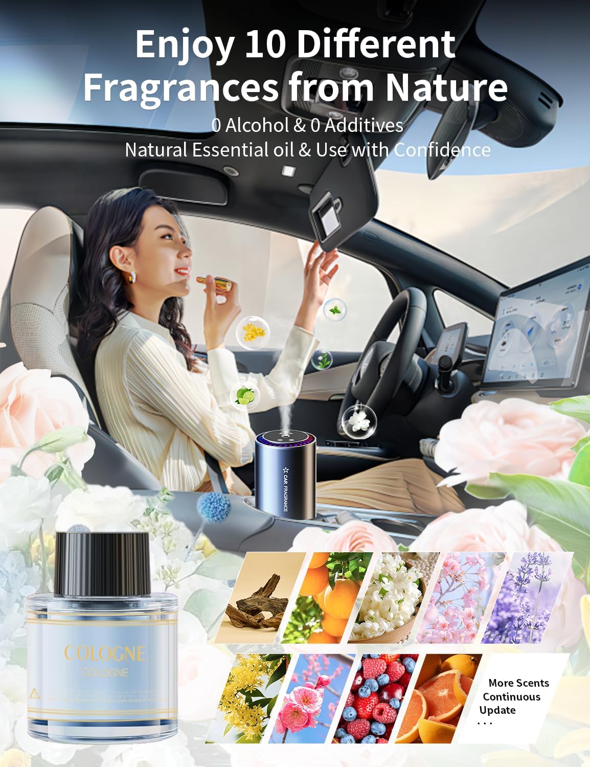 Ambientadores inteligentes para automóvil difusor de aceite