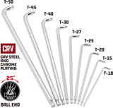 Juego de Llaves Torx Powerbuilt 24010, 19 Piezas, Ball End