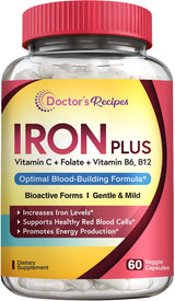 Suplemento de hierro con vitamina C B6 folato y B12
