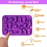 Molde de Silicona para Halloween, 18 Cavidades, 2 Piezas