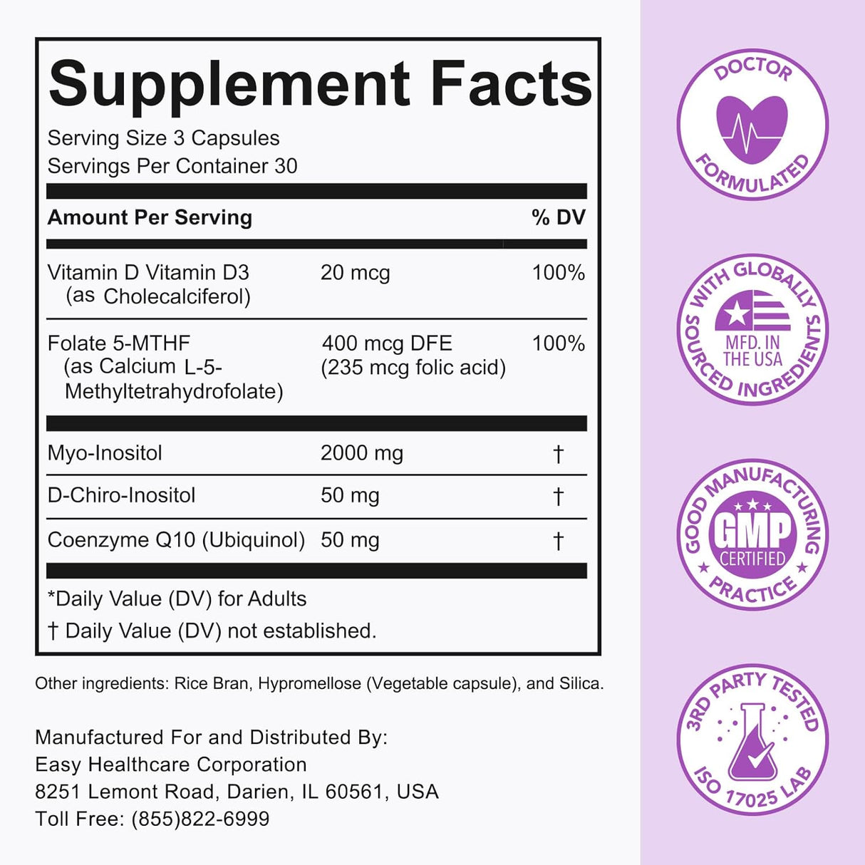 Premom Inositol Plus - 2000mg Myo & 50mg D-Chiro Inositol
