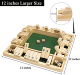 Juego de Mesa Amerous Shut The Box con 12 Dados, 1-4 Jugadores