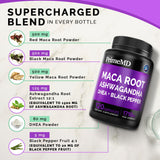 Cápsulas 6 en 1 Maca y Ashwagandha - Energía y Ánimo, 360 Uds.