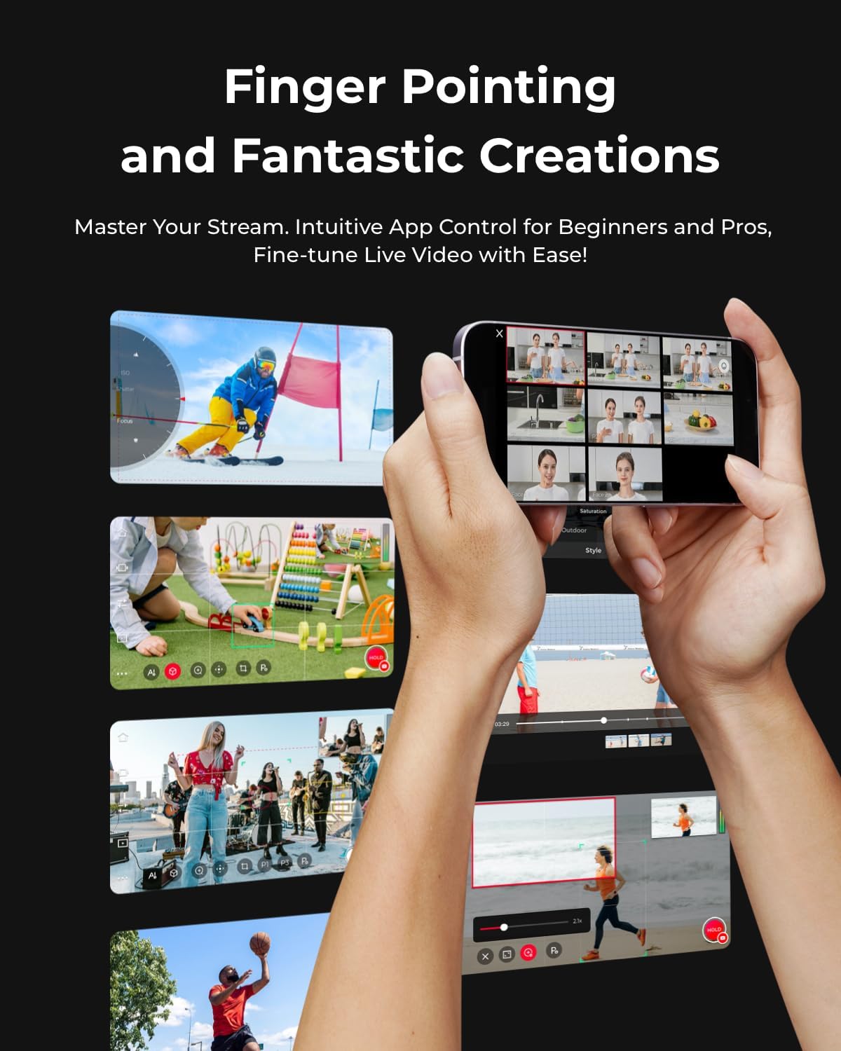 Cámara OBSBOT 4K PTZ con IA, control gesto y streaming