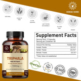 Suplemento Triphala orgánicas 120 cápsulas de 1000 mg