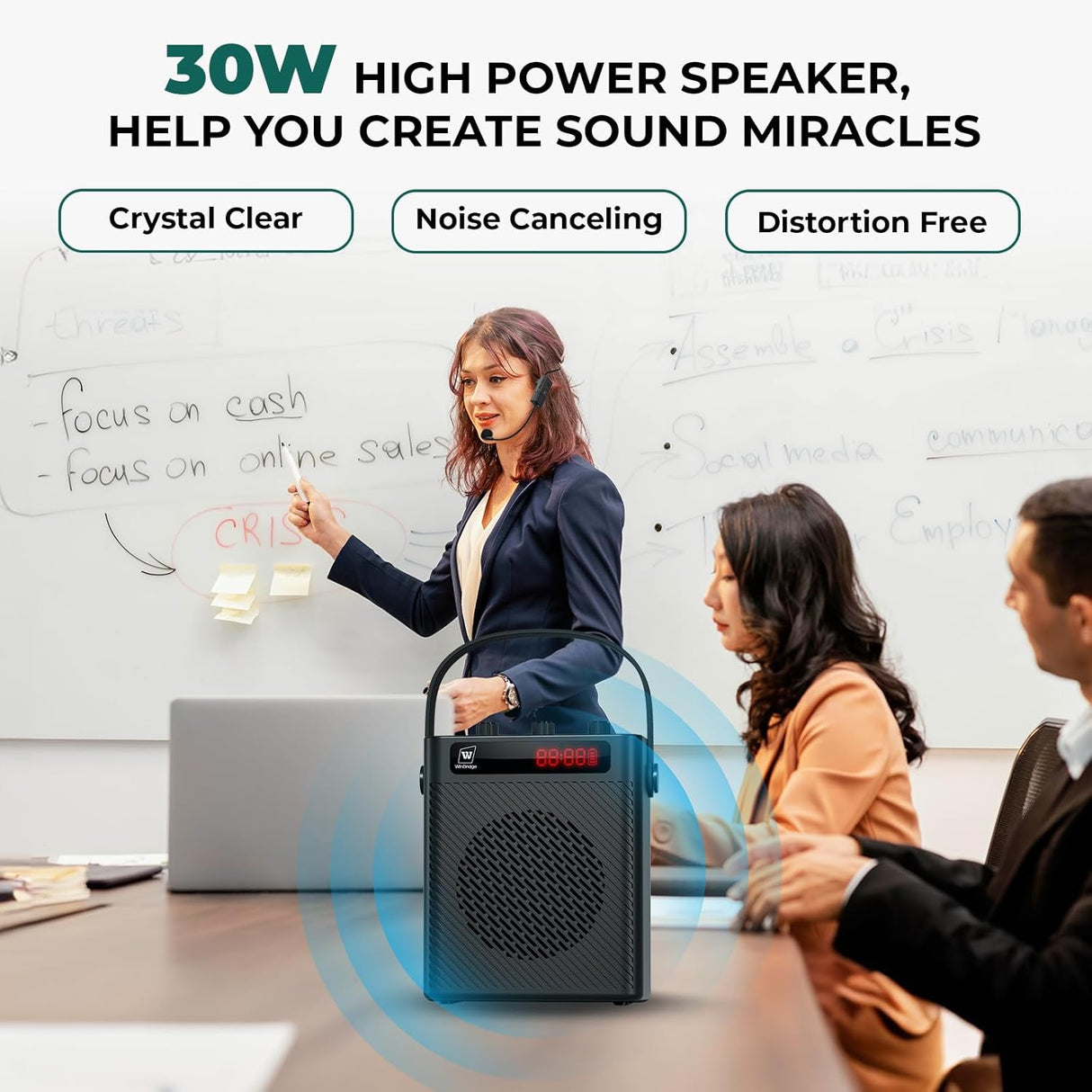 Amplificador de Voz Inalámbrico 30W con Micrófono S93