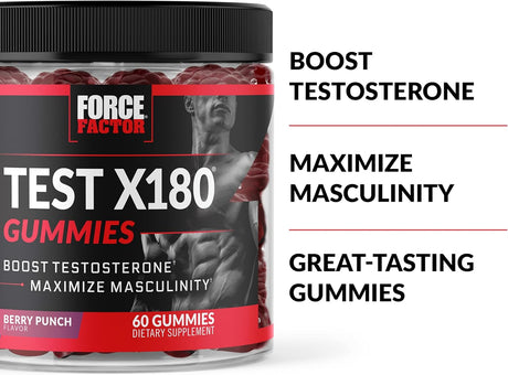 Suplemento Test X180 Gomitas de testosterona para hombres