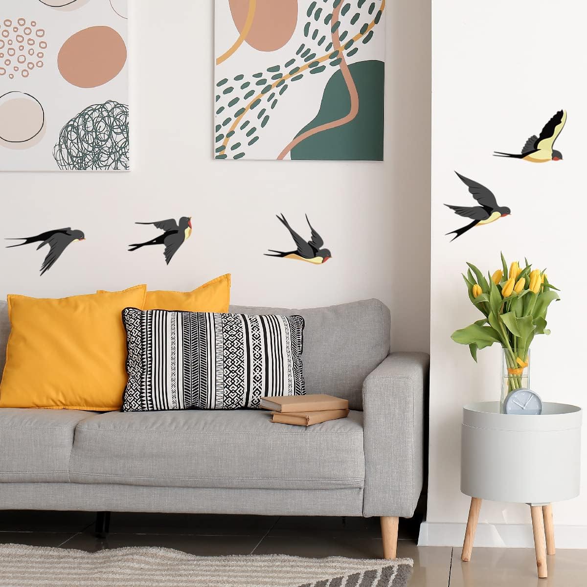 Winhappyhome Etiqueta de la Pared con patrón de Golondrinas Voladoras para la decoración de la Pared de la habitación de los niños de la Sala de Estar