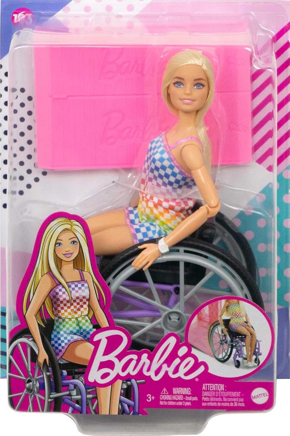 Barbie Muñeca con Silla de Ruedas y Accesorios, Fashionistas