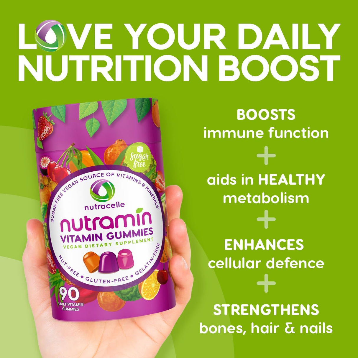 Multivitamínicas veganas cetogénicas diarias con vitamina C