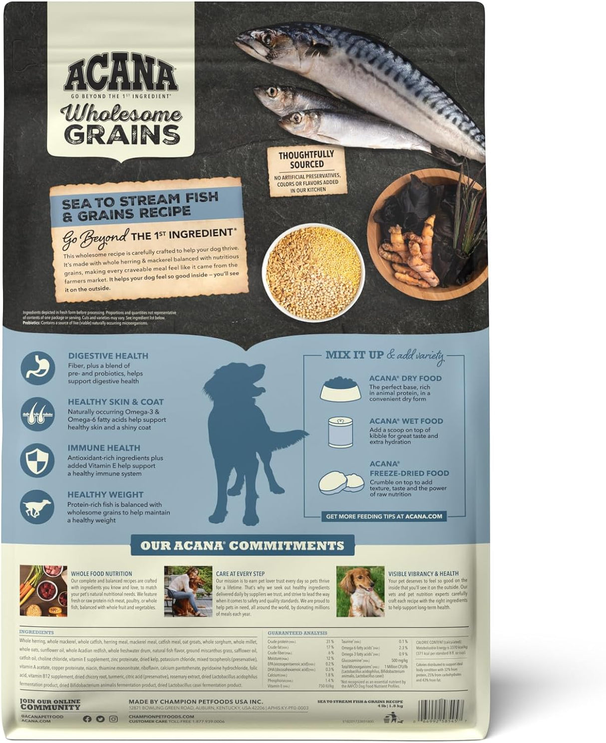 ACANA®Wholesome Grains - Alimento seco para perros, receta