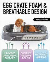 Cama ortopédica para perros grandes, soporte de espuma, modelo 2023