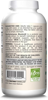 Suplemento de Jarrow Formulas Sacharomyces boulardii y MOS