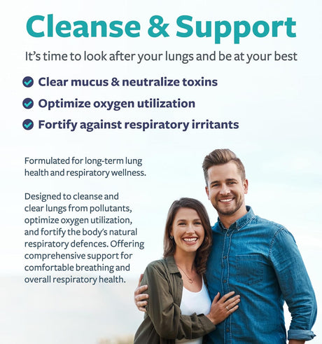 Suplemento Respiratorio 2 Meses - Limpieza Pulmonar, Vegan