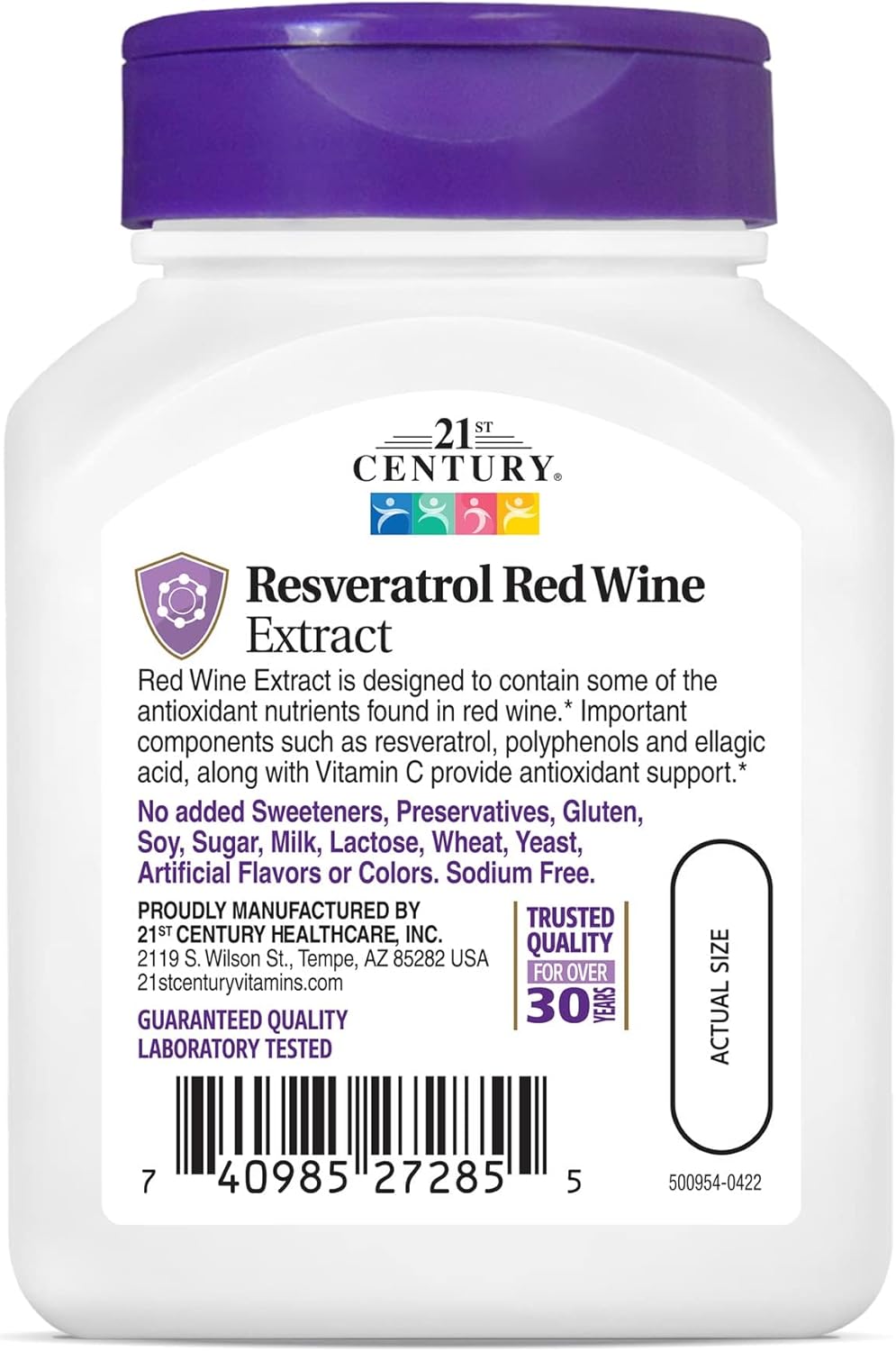 Suplemento Cápsulas de extracto de vino tinto de resveratrol