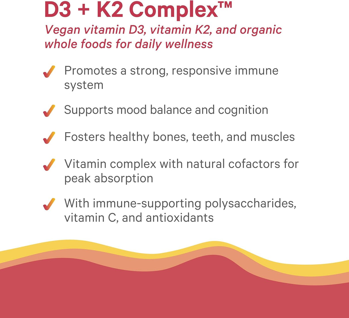 Pure Synergy D3 + K2 Complejo Vegano | Orgánico 60 cápsulas