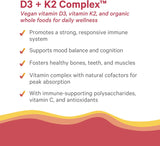Pure Synergy D3 + K2 Complejo Vegano | Orgánico 60 cápsulas