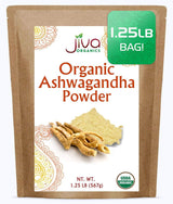 Polvo de raíz de Ashwagandha 1.25 lb Jiva Organics - Puro, No GMO