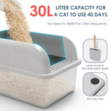 Caja de arena para gatos de acero inoxidable Suzzipaws