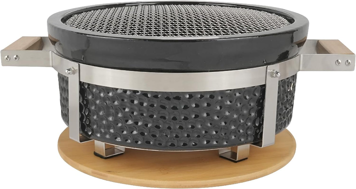 Parrilla Yakitori de Cerámica, Hecho a Mano, 14” - Grill Japonés