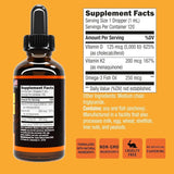 Vitamin D3 K2 Líquido 5000 IU, 4oz, Máxima Fuerza, Omega 3