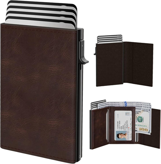 Billetera Mens Wallet, RFID Bloqueo, Aluminio, Capacidad 9-14