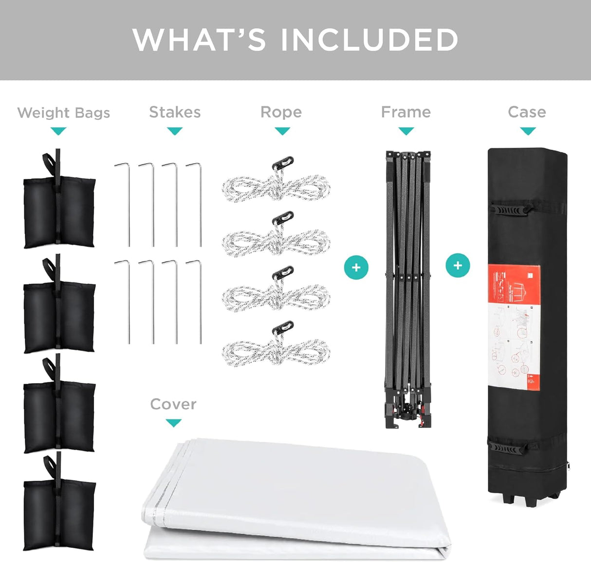 Tienda de Carpa Instantánea 10x10ft 1 Persona - Blanca