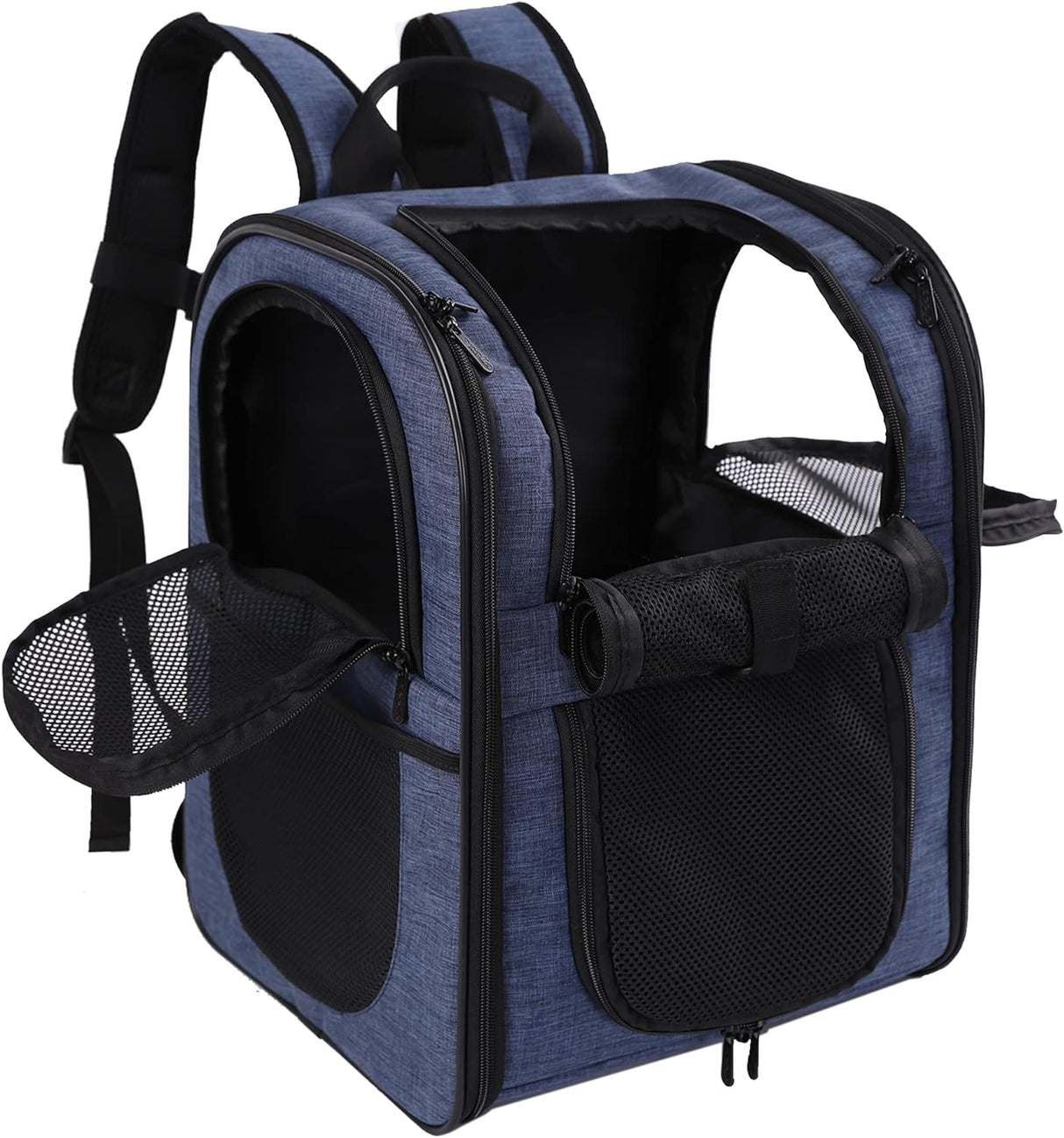 Mochila para llevar gatos con respaldo acolchado de viajes
