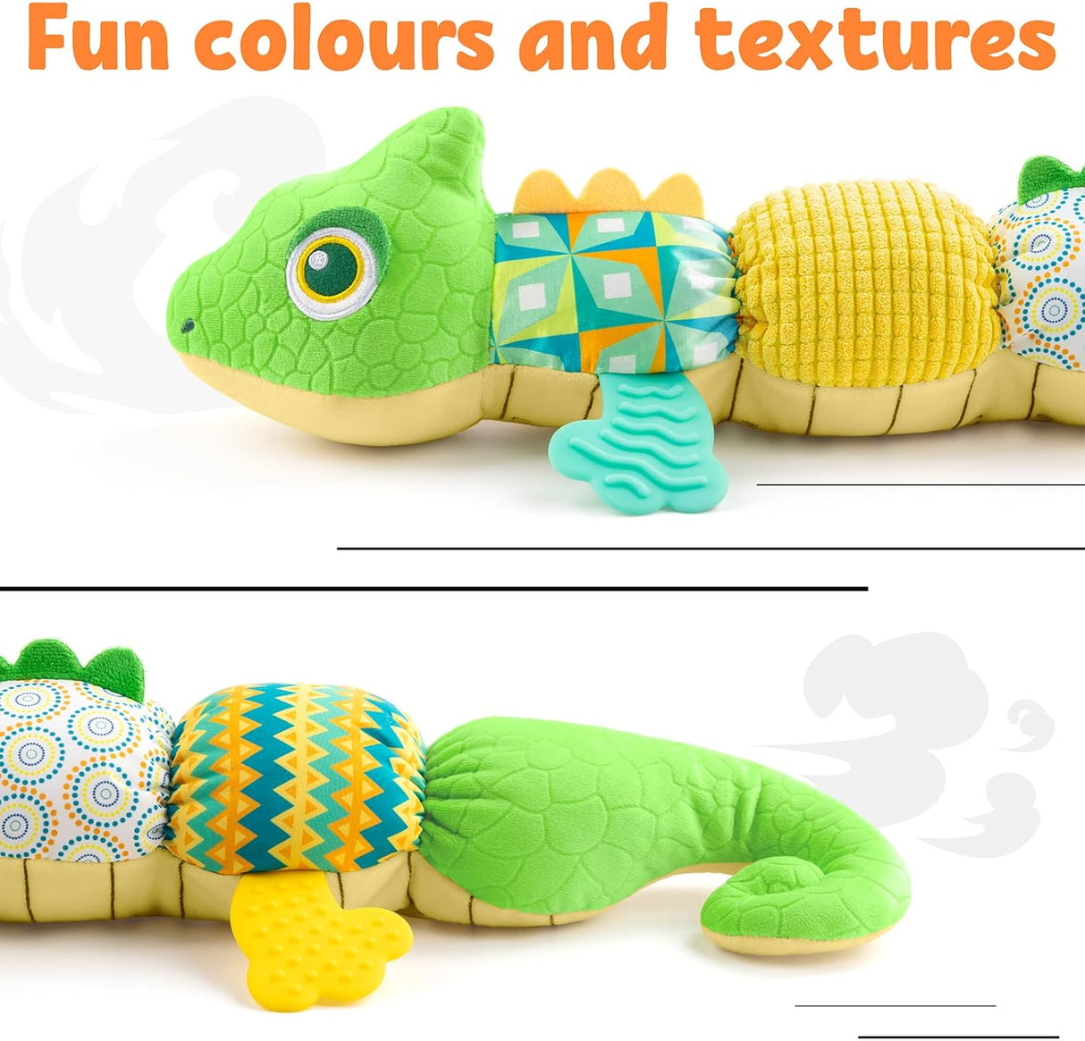 Juguete musical dinosaurio LIGHTDESIRE, suave, con texturas, 0-12 meses