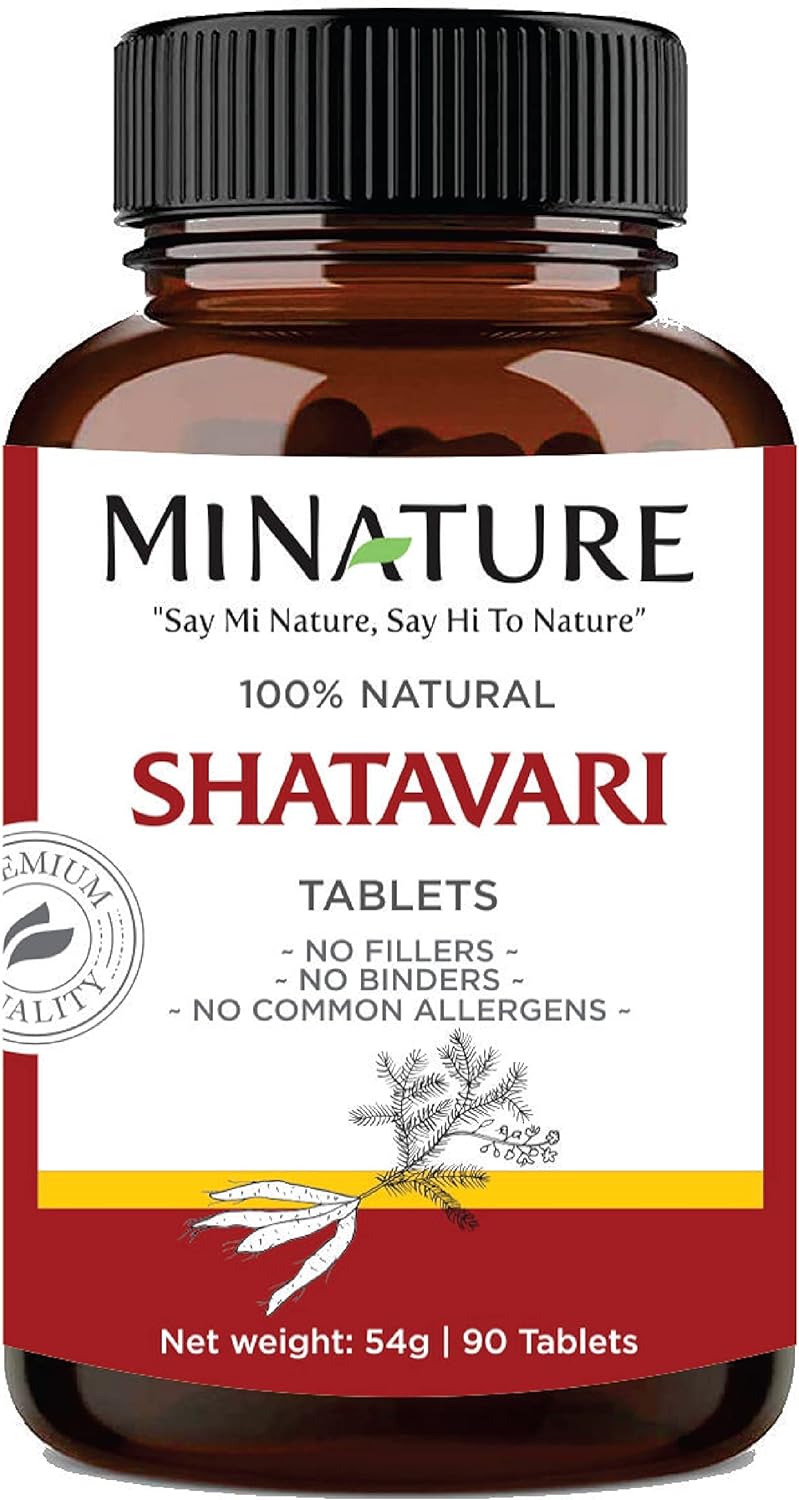 Shatavari Tablets de mi Nature -90 Tabletas, 1000mg  India