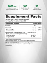 Suplementos de aceite MCT 100 cápsulas blandas con Keto