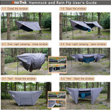 Hamaca Doble con Mosquitera y Lona Impermeable, Modelo 230T